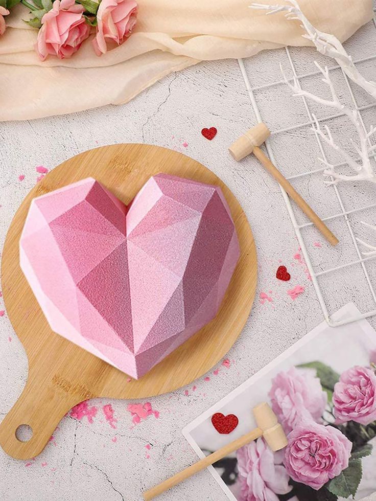 3D Diamond Heart Shape Silicone Mold