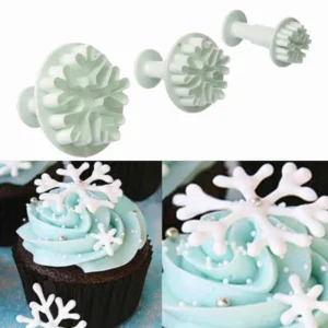 3PCS snowflake Plunger Cutters