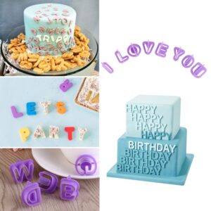 Cake Decorating Alphabet Cutters, 40 Pcs