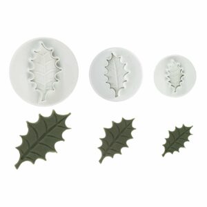 3 Holly Leaf Plunger Cutters