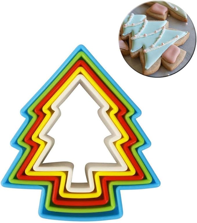 Tree Cookie Cutter Set - 5 Pcs 7 Tree Cookie Cutter