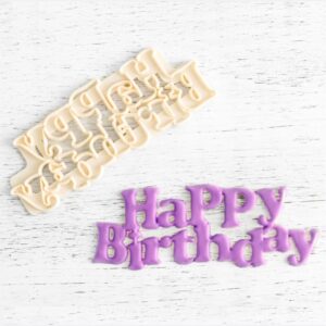 Happy Birthday’ Cutter Curved Words