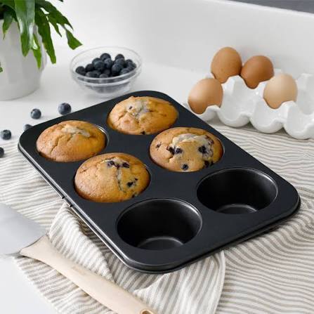 Muffin Tay 6 Hole Non-Stick 7 Muffin Tay 6 Hole Non-Stick